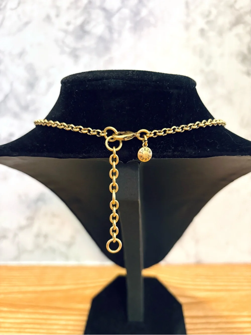 J. Crew Statement Crystal Rhinestone Necklace Gold Tone